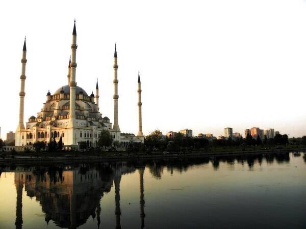 Tranquility Art Print featuring the photograph Mosque In Turkey by Electravk