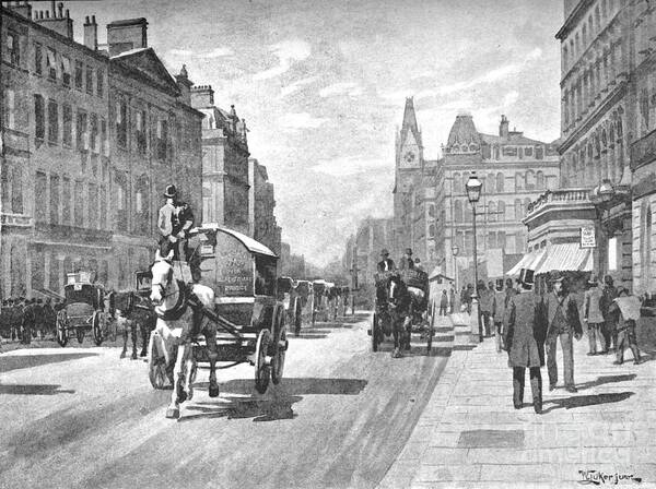 19th Century Style Art Print featuring the drawing New Bridge Street, Blackfriars, 1891 by Print Collector