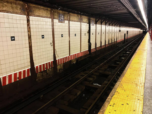 New York Subway Art Print featuring the photograph New York City Subway Line by Shane Kelly