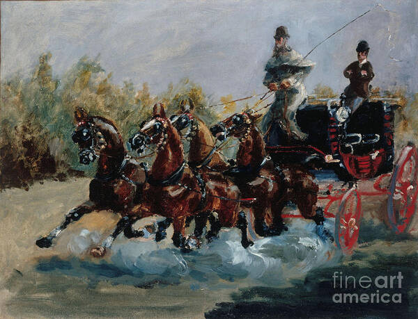 Horse Art Print featuring the drawing Nice, On The Promenade Des Anglais by Heritage Images