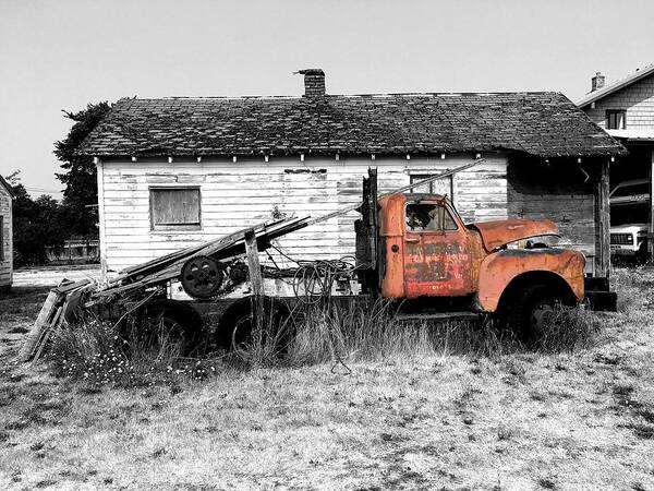 Truck Art Print featuring the photograph Old Abandoned Truck by Jerry Abbott