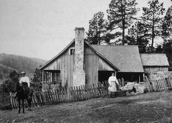 OLD WEST WESTERN RANCH HOUSE 1888 8x10 SILVER HALIDE PHOTO PRINT