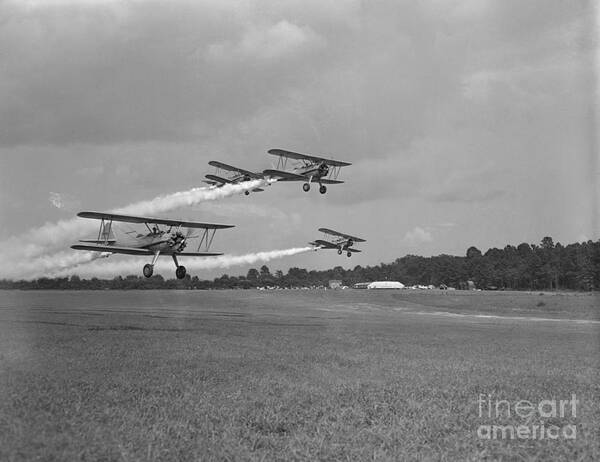 Social Issues Art Print featuring the photograph Planes Spraying For Mosquitos by Bettmann