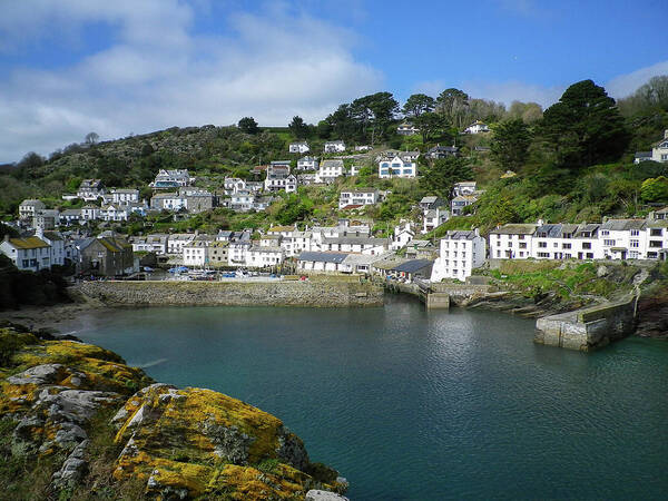 Polperro Art Print featuring the photograph Polperro Harbour Cornwall by Richard Brookes