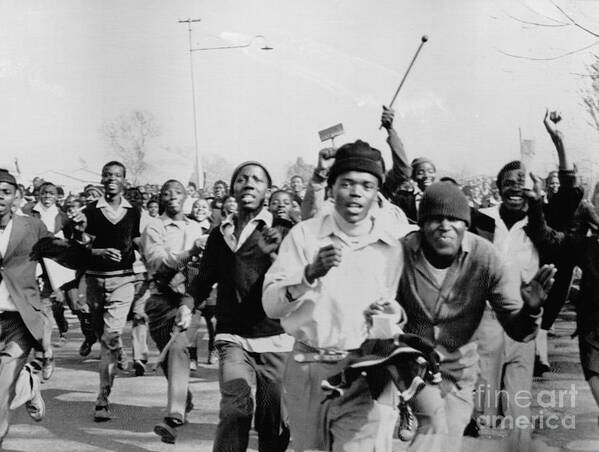 Young Men Art Print featuring the photograph Rioting In Soweto by Bettmann