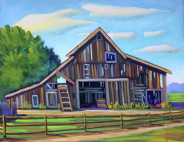 Roseberry Idaho Art Print featuring the painting Roseberry Barn by Kevin Hughes