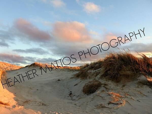 Sand Dunes Art Print featuring the photograph Sand Dunes and Clouds by Heather M Photography