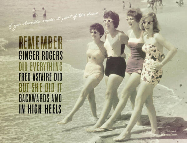1961 Art Print featuring the photograph SEASIDE ROCKETTES quote by JAMART Photography