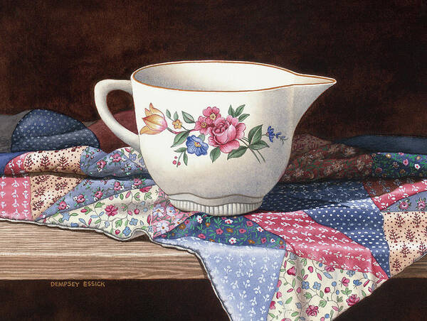 Teacup Art Print featuring the painting Serenity by Dempsey Essick