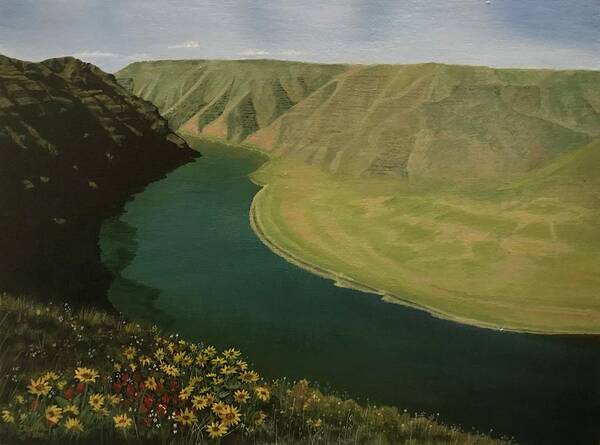 Snake River Art Print featuring the painting Snake RIver by Elizabeth Mundaden