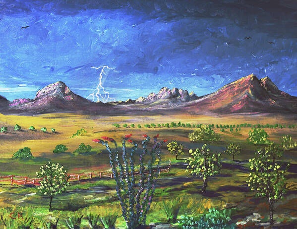 Arizona Art Print featuring the painting Southern Arizona Grandeur by Chance Kafka