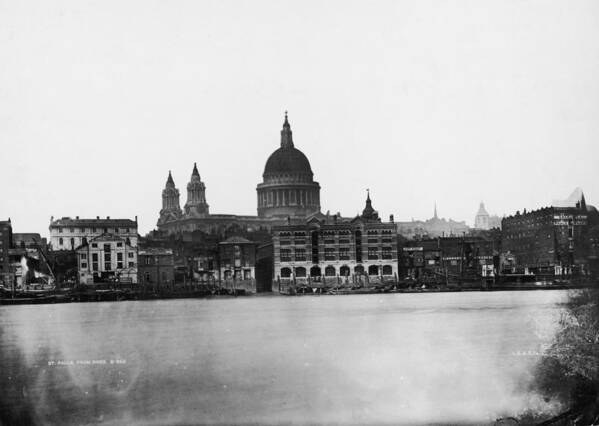 England Art Print featuring the photograph St Pauls From River by London Stereoscopic Company