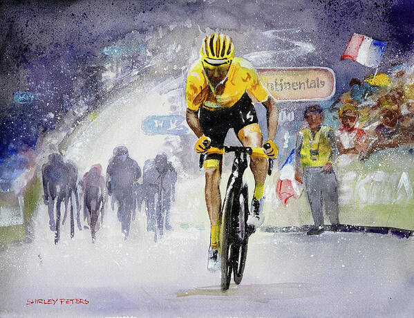 Tour De France Art Print featuring the painting Stage 6 2019 TDF by Shirley Peters