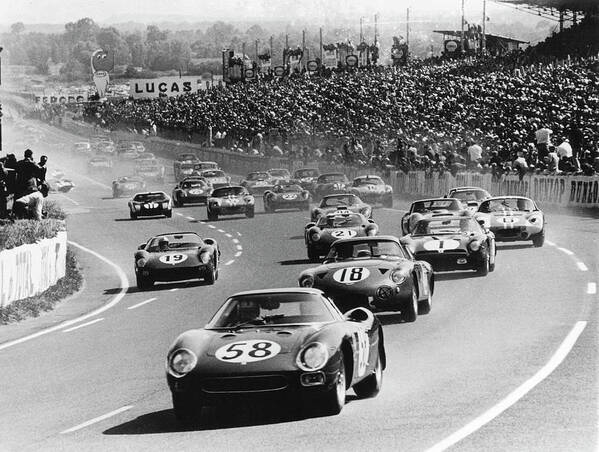 Crowd Art Print featuring the photograph Start Of The Le Mans 24 Hours, France by Heritage Images