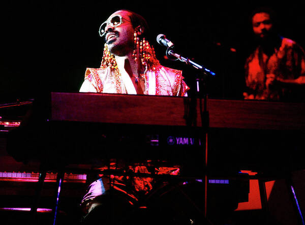 Music Art Print featuring the photograph Stevie Wonder In Concert by Rick Diamond