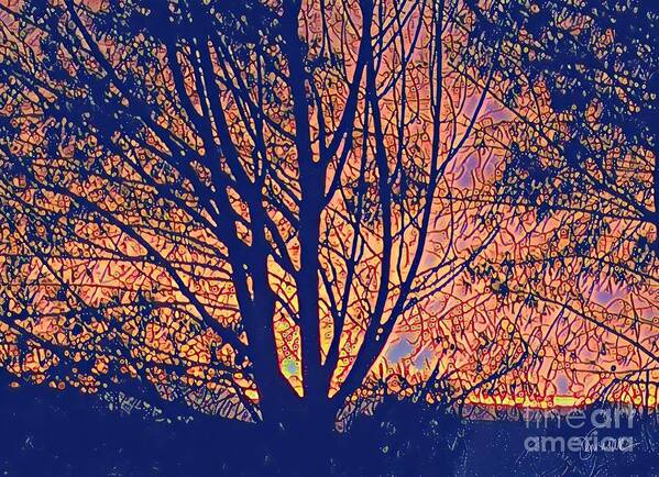 Sunrise Art Print featuring the painting Sunrise by Denise Railey