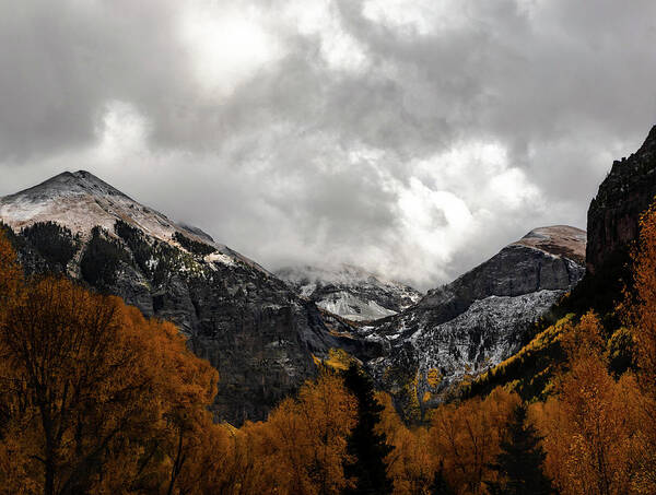 Telluride Art Print featuring the photograph Telluride First Snow by Norma Brandsberg