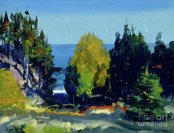 Blue Art Print featuring the painting The Grove Monhegan, 1911 by George Wesley Bellows
