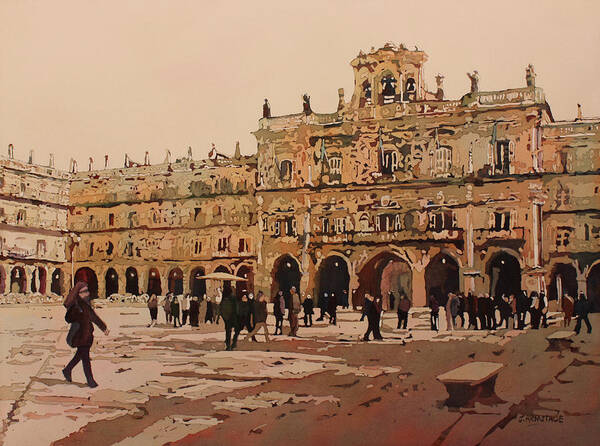 Salamanca Art Print featuring the painting The Heart of Salamanca by Jenny Armitage