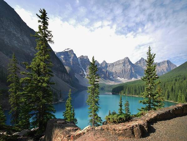 Scenics Art Print featuring the photograph The Iconic View Of Moraine Lake by Rex Montalban Photography