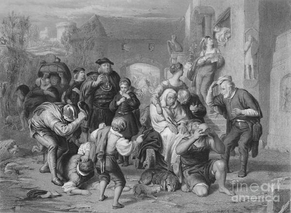 Engraving Art Print featuring the drawing The Seven Ages Of Man As You Like by Print Collector