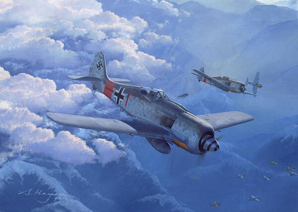 Focke-wulf Fw-190 Art Print featuring the painting The Tough Guy by Steven Heyen