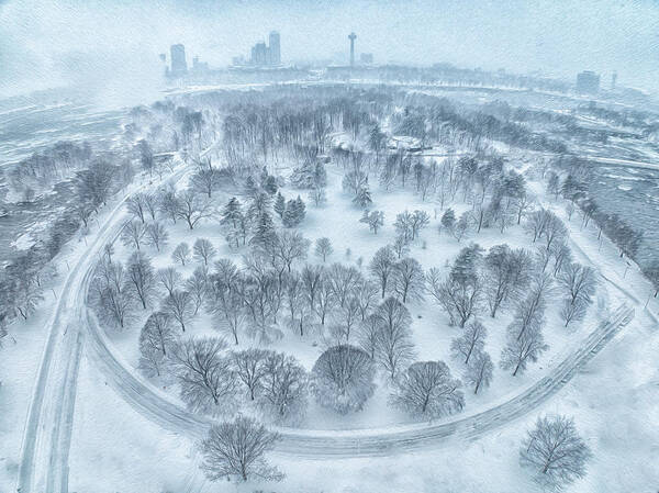 Winter Art Print featuring the photograph The Winter Wonderland by Ling Lu