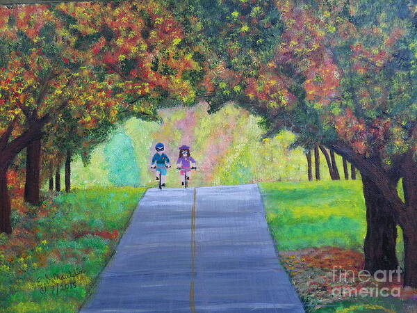 Tunnel Of Trees Art Print featuring the painting Tunnel of Trees by Elizabeth Mauldin