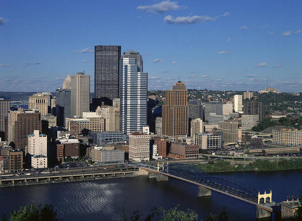 Outdoors Art Print featuring the photograph Usa, Pennsylvania, Pittsburgh, Skyline by Vladimir Pcholkin