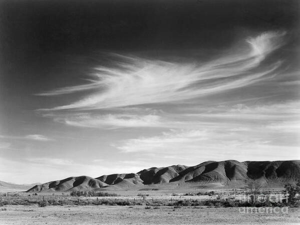 Bleak Art Print featuring the photograph View south from Manzanar to Alabama Hills, California, 1943 by Ansel Adams