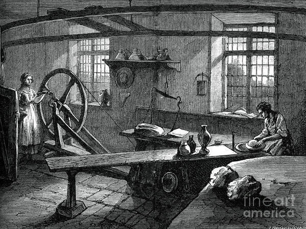 Working Art Print featuring the drawing Wedgwood At Work, C1880. Artist by Print Collector