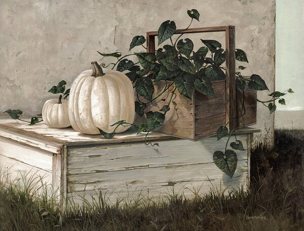 Michael Humphries Art Print featuring the painting White Pumpkins by Michael Humphries