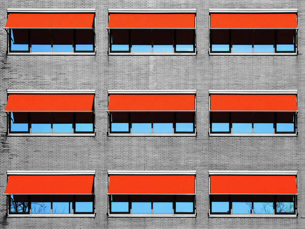 Orange Color Art Print featuring the photograph Windows by Ellen Van Bodegom