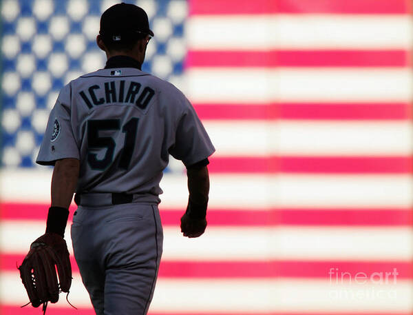 People Art Print featuring the photograph Ichiro Suzuki #1 by Jed Jacobsohn