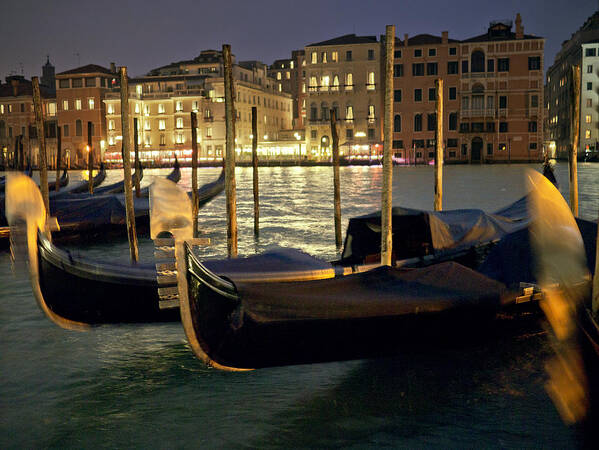 Blurred Motion Art Print featuring the photograph Venice Nights #1 by Bernd Schunack