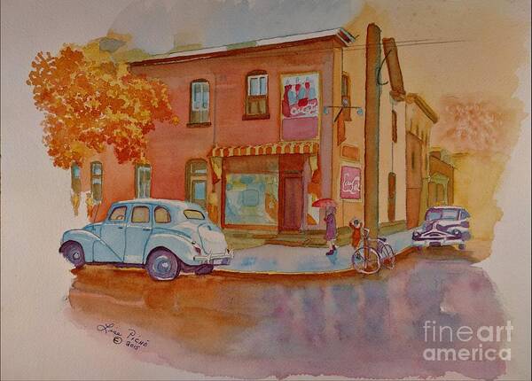 169 York Street Art Print featuring the painting 169 York Street Circa 1955 by Lise PICHE