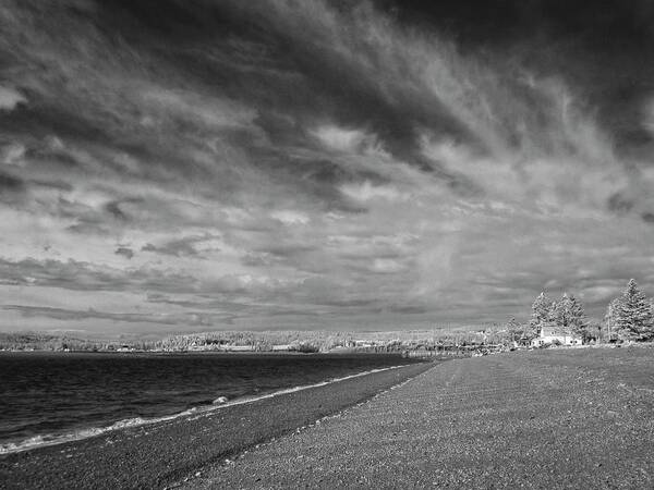 Infra Red Art Print featuring the photograph 1st Beach Skies by Alan Norsworthy