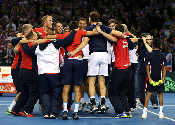 Playoffs Art Print featuring the photograph GB v USA - Davis Cup: Day 3 #2 by Jan Kruger
