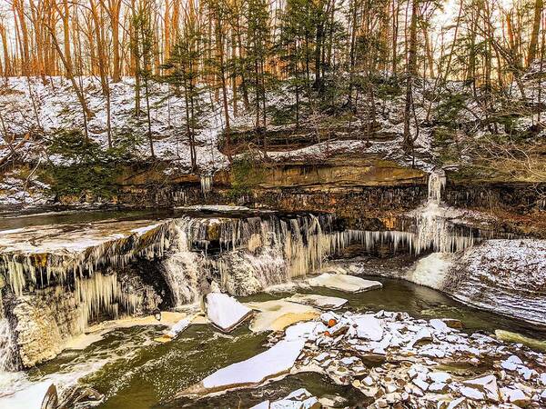  Art Print featuring the photograph Great Falls Winter 2019 #2 by Brad Nellis