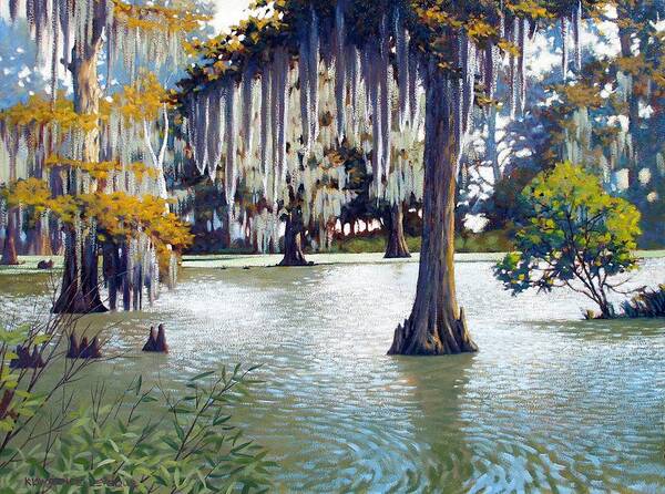 Water Painting Art Print featuring the painting Morgan Shores by Kevin Leveque