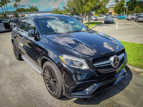 2018 Black Mercedes-benz Gle Amg 63 S Coupe Art Print featuring the photograph 2018 Black Mercedes-Benz GLE AMG 63 S Coupe X100 by Rich Franco