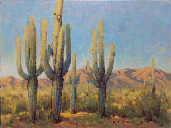 Southwest Art Print featuring the painting The Guardians by Konnie Kim