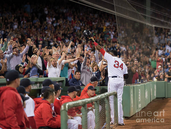 Crowd Art Print featuring the photograph David Ortiz #3 by Michael Ivins/boston Red Sox