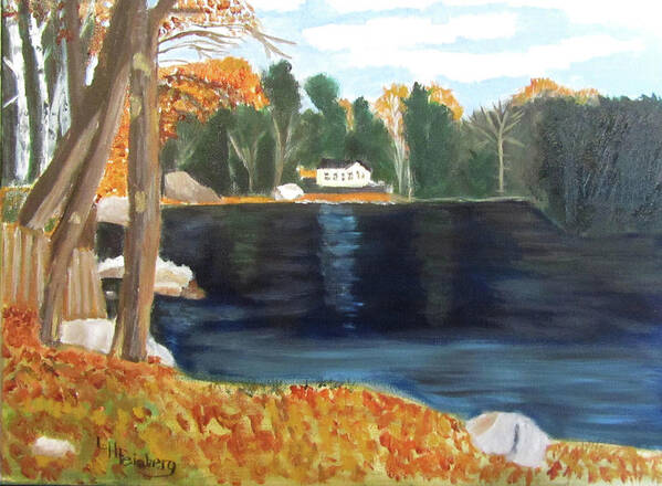 Maine Art Print featuring the painting A Quiet Day by Linda Feinberg
