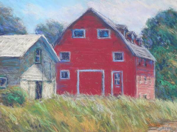 Rural Art Print featuring the pastel A Rural Scene by Michael Camp