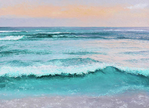 Ocean Art Print featuring the painting A sense of calm, seascape by Jan Matson
