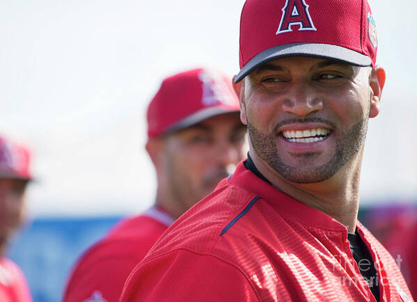 Tempe Diablo Stadium Art Print featuring the photograph Albert Pujols by Matt Brown