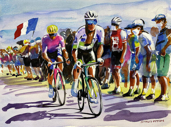 Letour Art Print featuring the painting Alexey Lutsenko Working The Stage6-sm by Shirley Peters