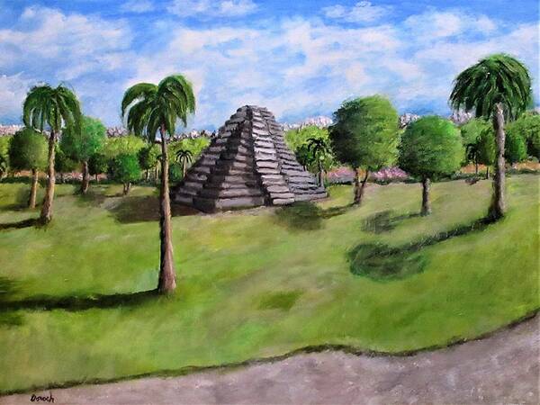 Landscape Art Print featuring the painting Ancient Ascension Tomb by Gregory Dorosh