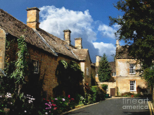 Bourton-on-the-water Art Print featuring the photograph Another Backstreet in Bourton by Brian Watt